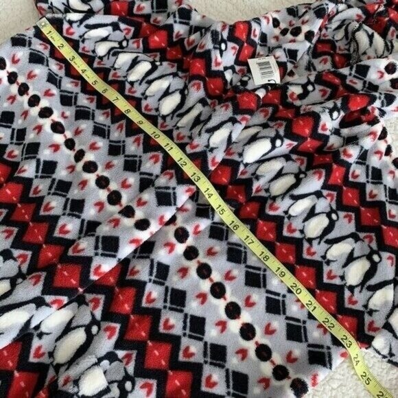 NEW‎ Vera Bradley Plush Hooded Robe Womens Small Medium Penguins Intarsia Tie - Picture 11 of 12
